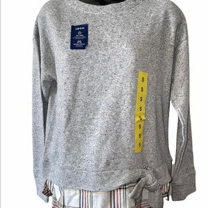 IZOD-Tie front 2-fer Sweatshirt